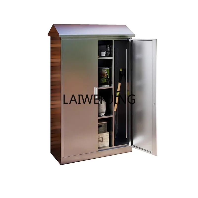 LYN custom 304 stainless steel outdoor cabinet outdoor storage with lock cleaning cabinet