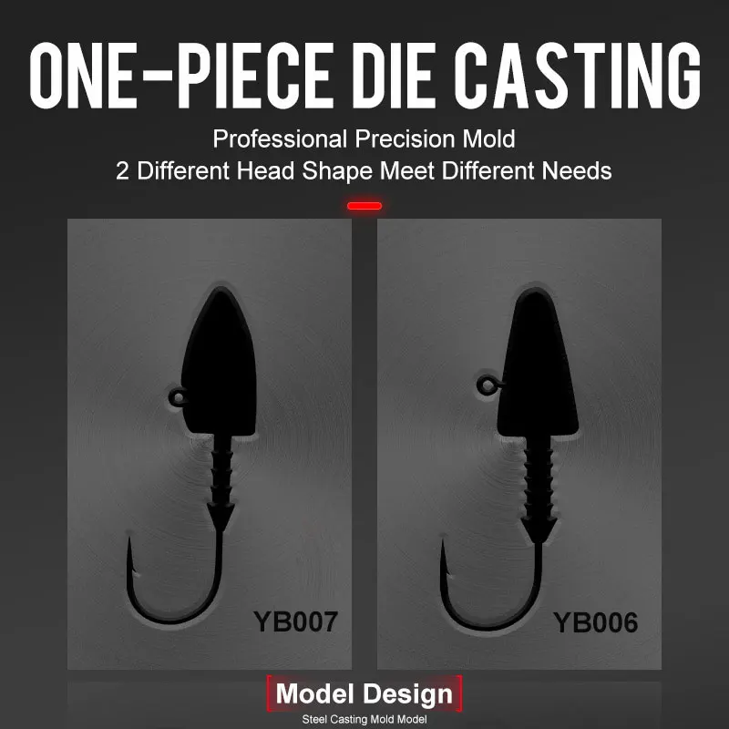 TEASER Bullet Jig Head 6pcs 7g 10g 12g 14g Screw Head High Carbon Steel Barbed Fishhooks for Soft Worm Lures Fishing Tackle - Image 4