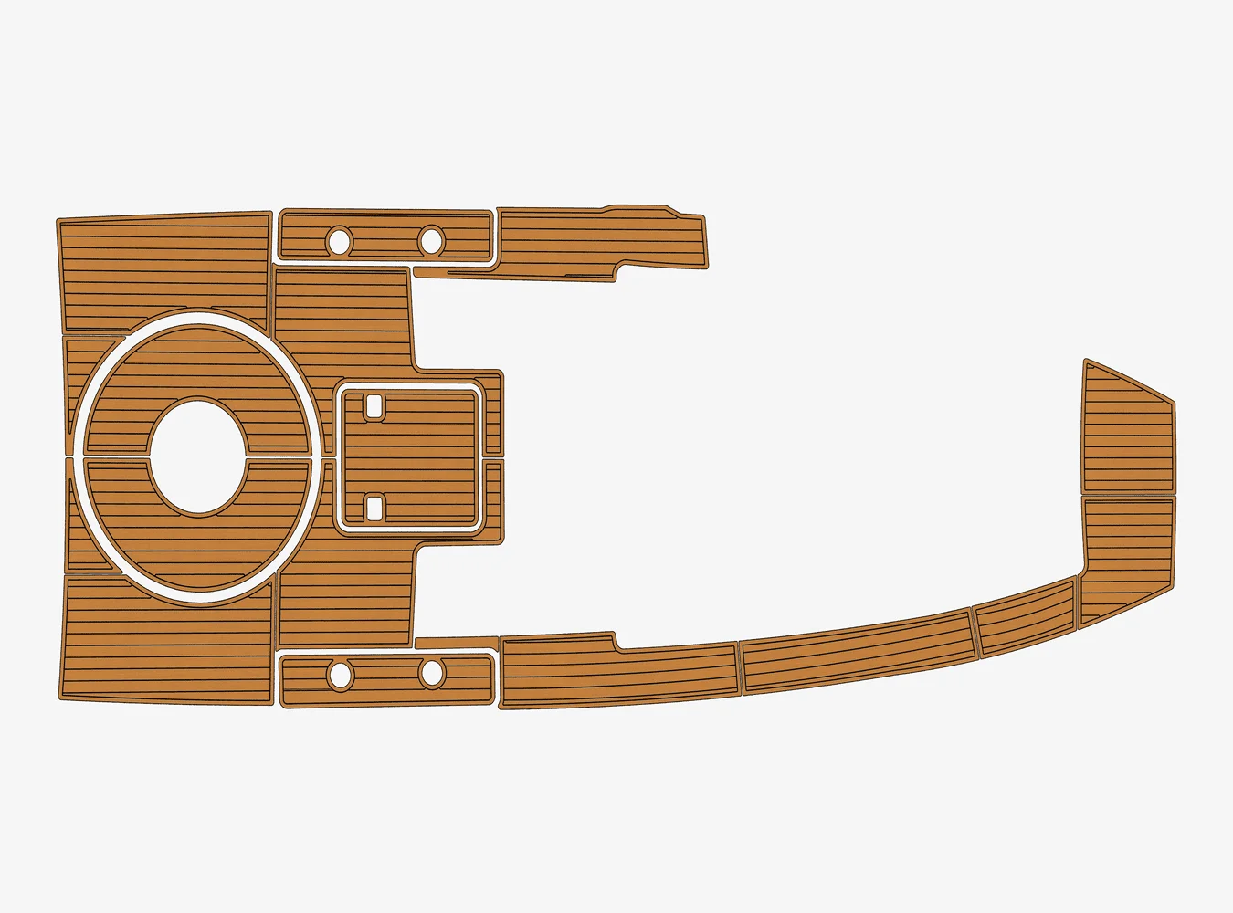 

2022-2024 Tiara 38 LS 1/4" 6mm EVA foam Non-Slip PVC Teak Decking marine Mat seadek aqua carpet Marine Floor