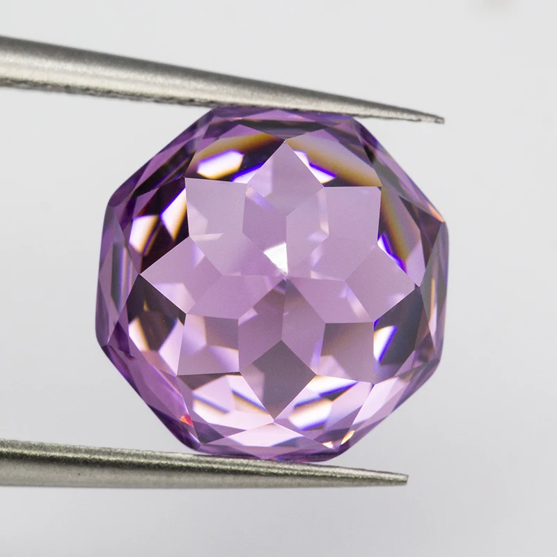 New 5A Purple Millennium Octagon Rose Cut Cubic Zirconia Loose Gemstones for Jewerly Making