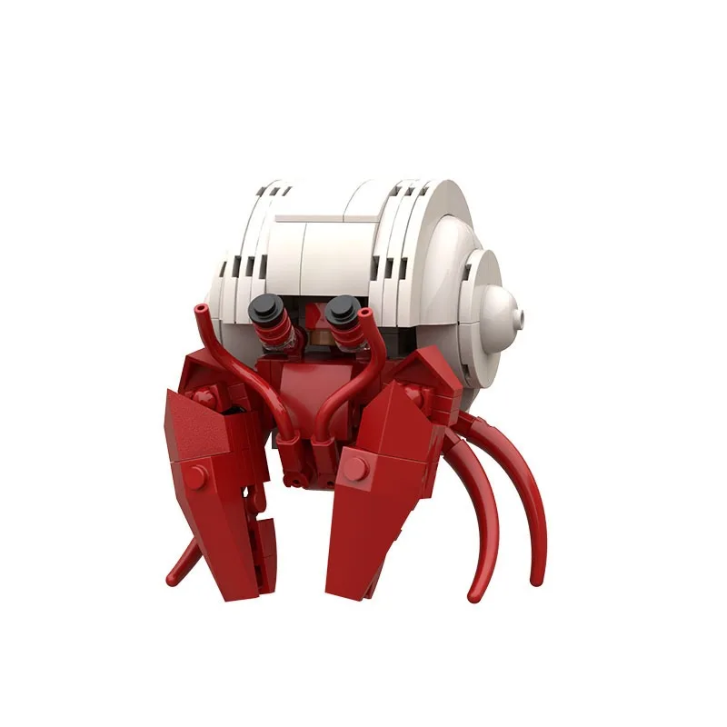 130pcs Red Hermit Crab Building Blocks MOC Marine Organism Model Creative Sea Creature DIY Bricks Educational Toy Kids Gift