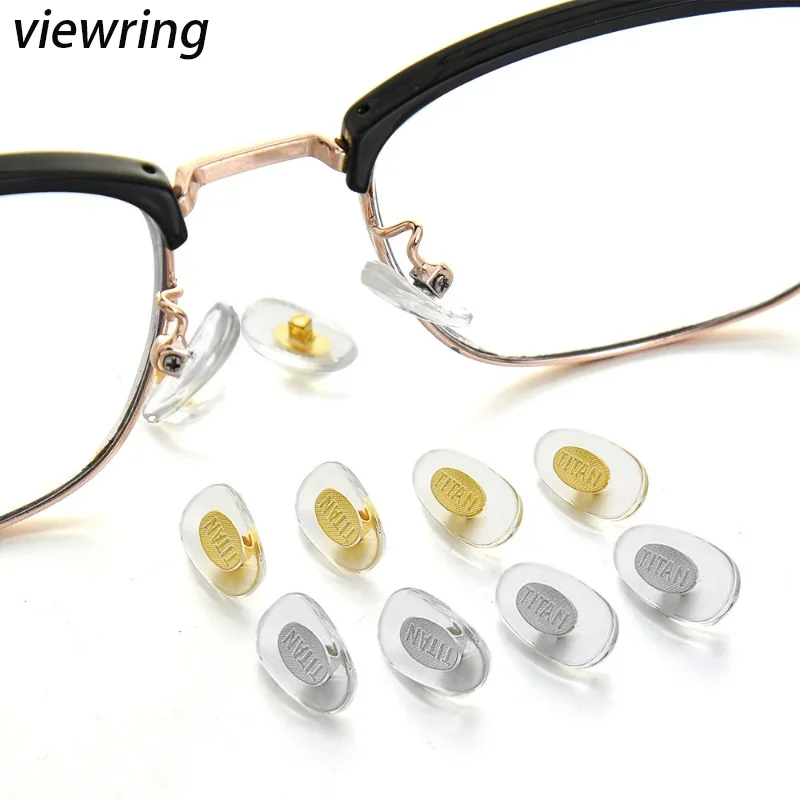 50/100 Paar Gold/Silber Brillen-Nasenpolster Rutschfeste Selbstklebende Silikon-Nasenpolster für Sonnenbrillen Dünne Nasenpolster Brillenzubehör