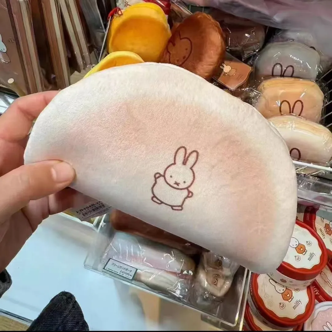 

Japanese Kawaii Rabbit Bread Pencil Case Trendy Cartoon Macaroon Makeup Storage Bag Stationery for Students