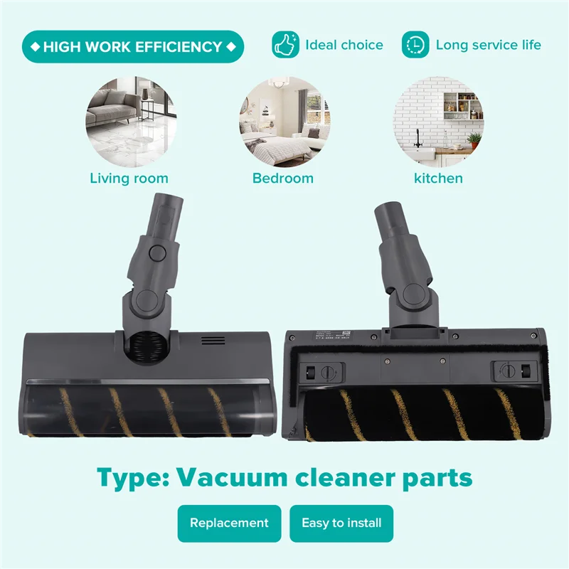 A005-Зеленая светодиодная головка щетки для пола, ролик для Dreame V12S, V16S, V11, V12, T10, T20, T30, T20pro, T30NEO, V16, V12pro
