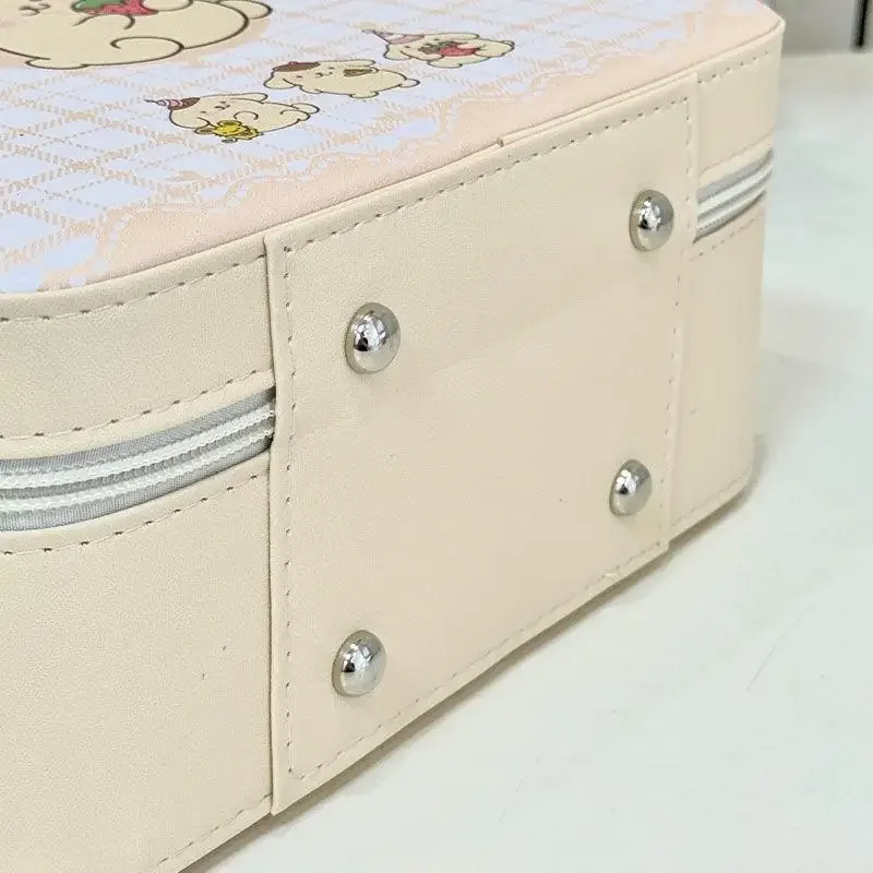حقيبة مستحضرات التجميل Kuromi Hello Kittys مع حقيبة مستحضرات التجميل المرآة المحمولة ذات سعة كبيرة صندوق تخزين مستحضرات التجميل الجديد