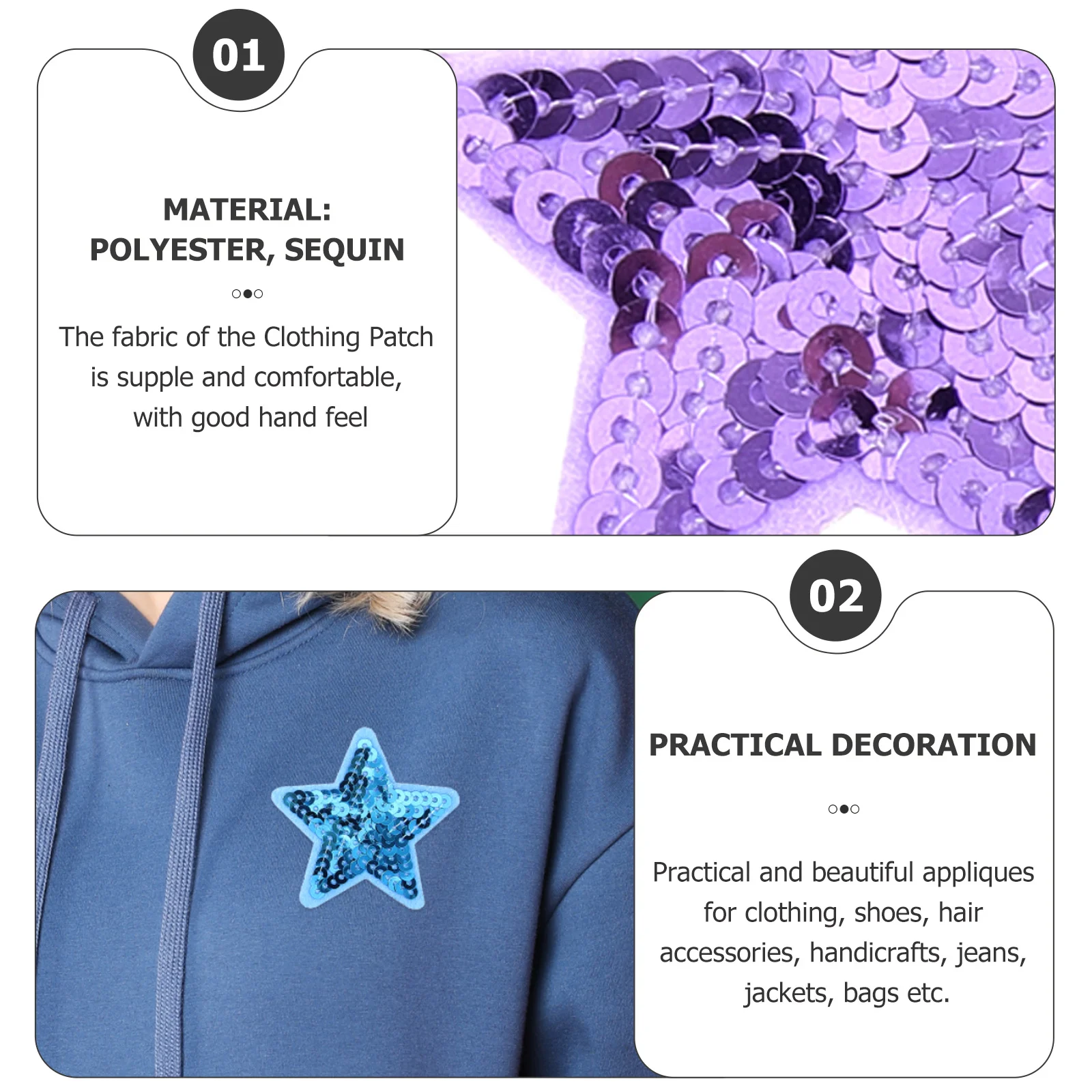 9 قطعة بقع نجمة ذاتية اللصق الترتر يزين للملابس والأحذية القبعات أكياس الجينز الستر Craft بها بنفسك الحرفية ديكور ستار بقع
