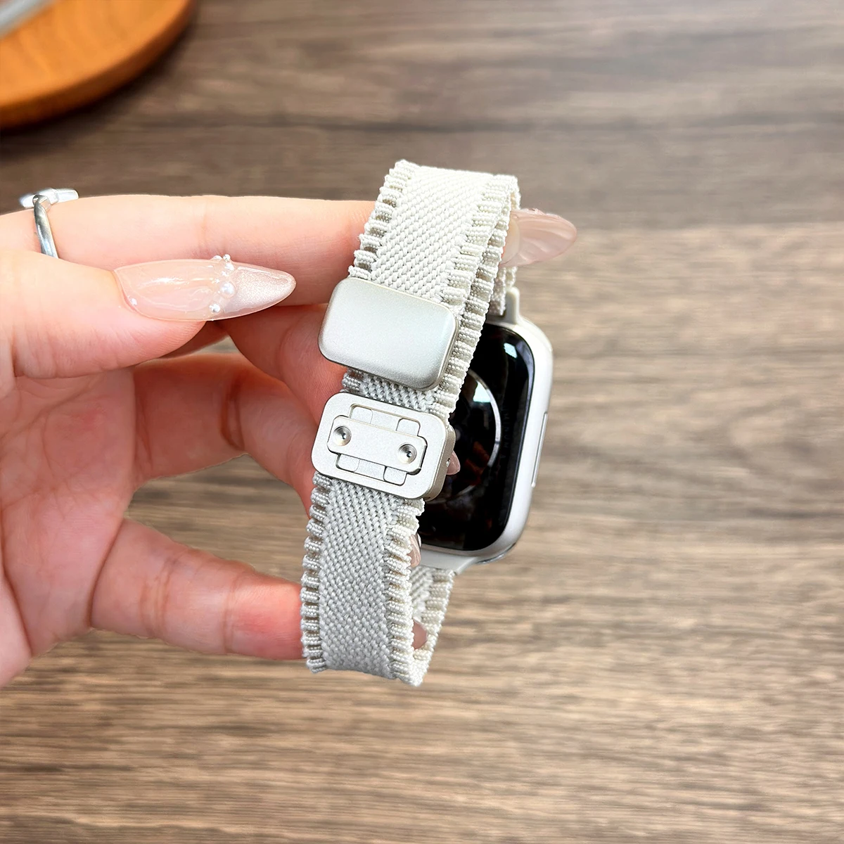 Slim Nylon Band Woven Texture Nylon Strap Elastic Sport Bracelet for Apple Watch 49 38 40 44 46mm for Iwatch S11 10 9 8 7 6 SE3