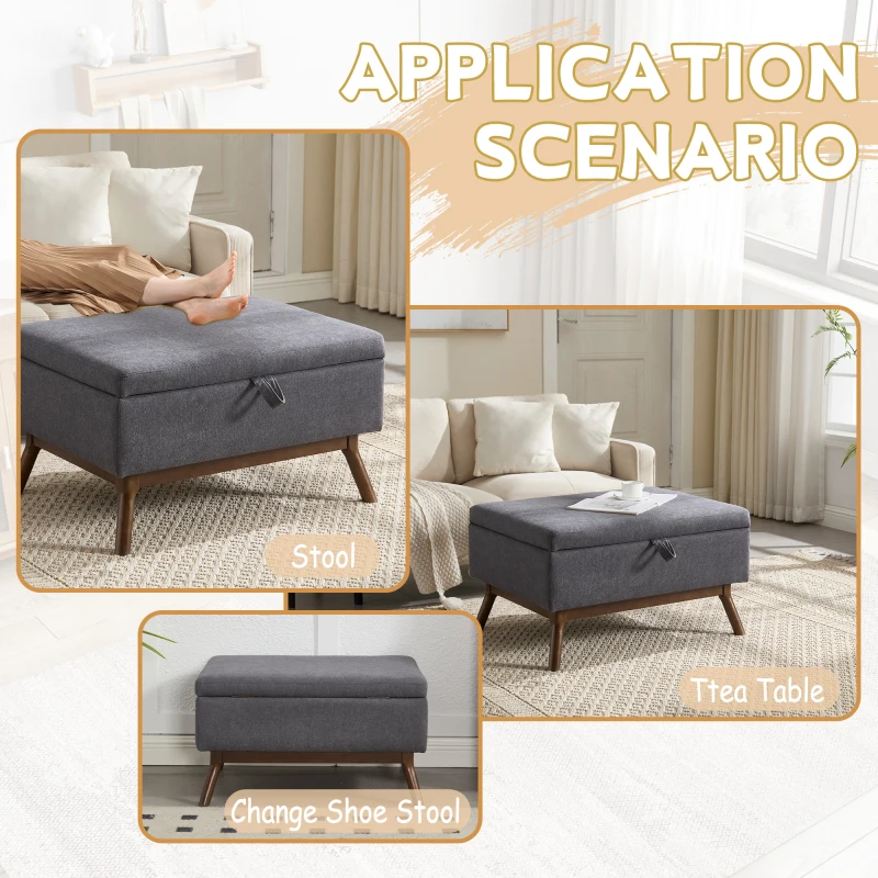 조립식 사각 테이블 수납 벤치 미드 센추리 모던 스타일로 거실, 현관, 가족룸 공간 활용 최대화, 커피 테이블로도 활용 가능