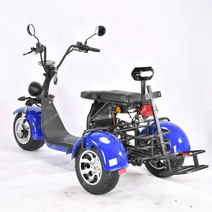 Scooter elétrico 3 rodas clube de golfe curso pneu gordo seguro esporte tipo trike citycoco modelo triciclo de golfe