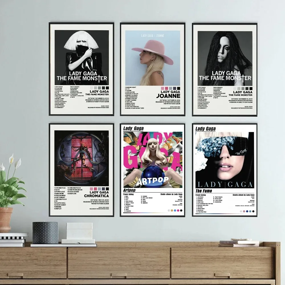 New Lady Gaga Joanne Artpop Pop Singer Star Album Cover Canvas Painting Printing Wall Art Painting Gift Room Home Decoration