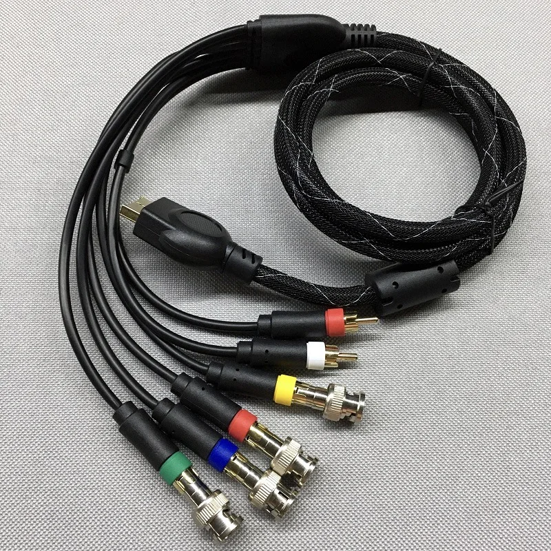 High quality RGB+Sync Audio Video cable for ps1 for PS2 for PS3 game console BNC connector available 1.8M Not Component cable