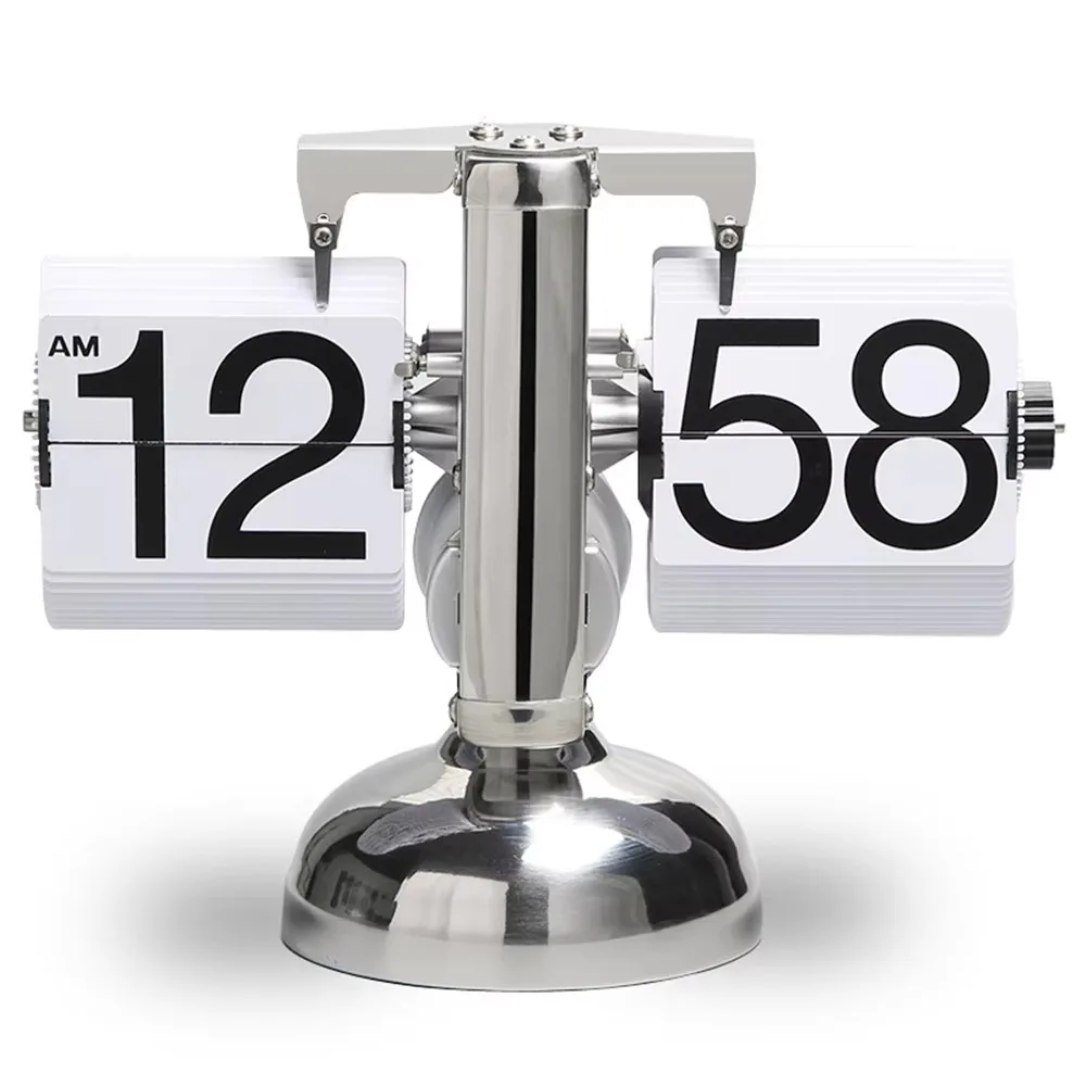 

Page Turning Automatically Digital Auto Flip Clock Internal Gear Operated Removable Quartz Time Clocks Accurate Easy To Adjust