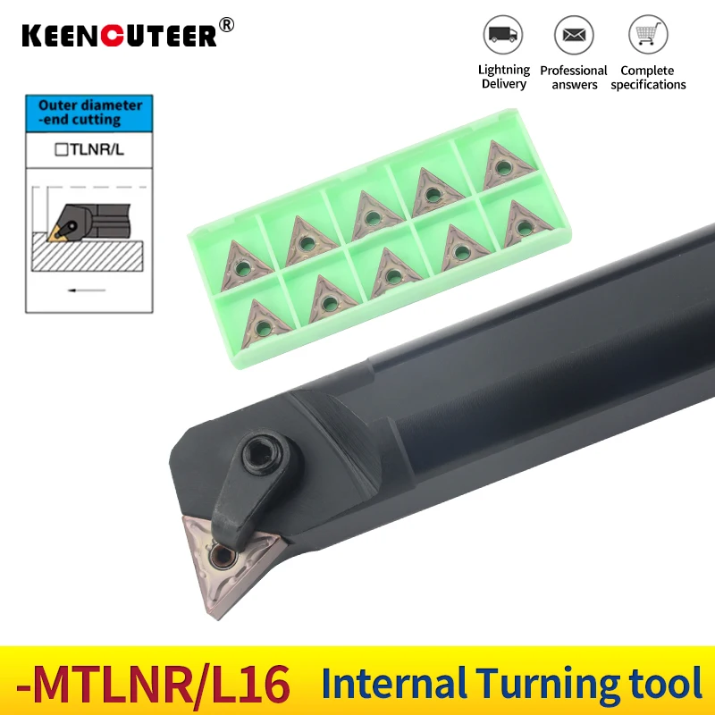 Suporte para Ferramentas de Giro Interno S20r-mtlnl16 S25s-mtlnr16 S32t-mtlnr16 Conjunto de Ferramentas de Corte Cnc com Inserções de Carboneto Tnmg16 Peça