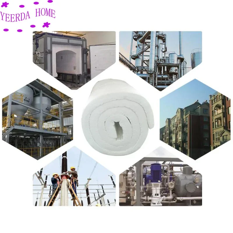 新しい1360 ℃   高温耐性ジルコニウムベアリングセラミックファイバーブランケット耐火断熱綿