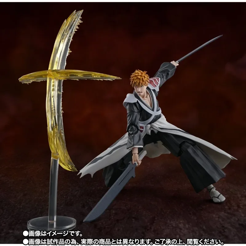 In Stock Bandai S.H.Figuarts Bleach Figure Ichigo Kurosaki Dual Zangetsu Anime Action Model COllectible Figurals Brinquedos Toys