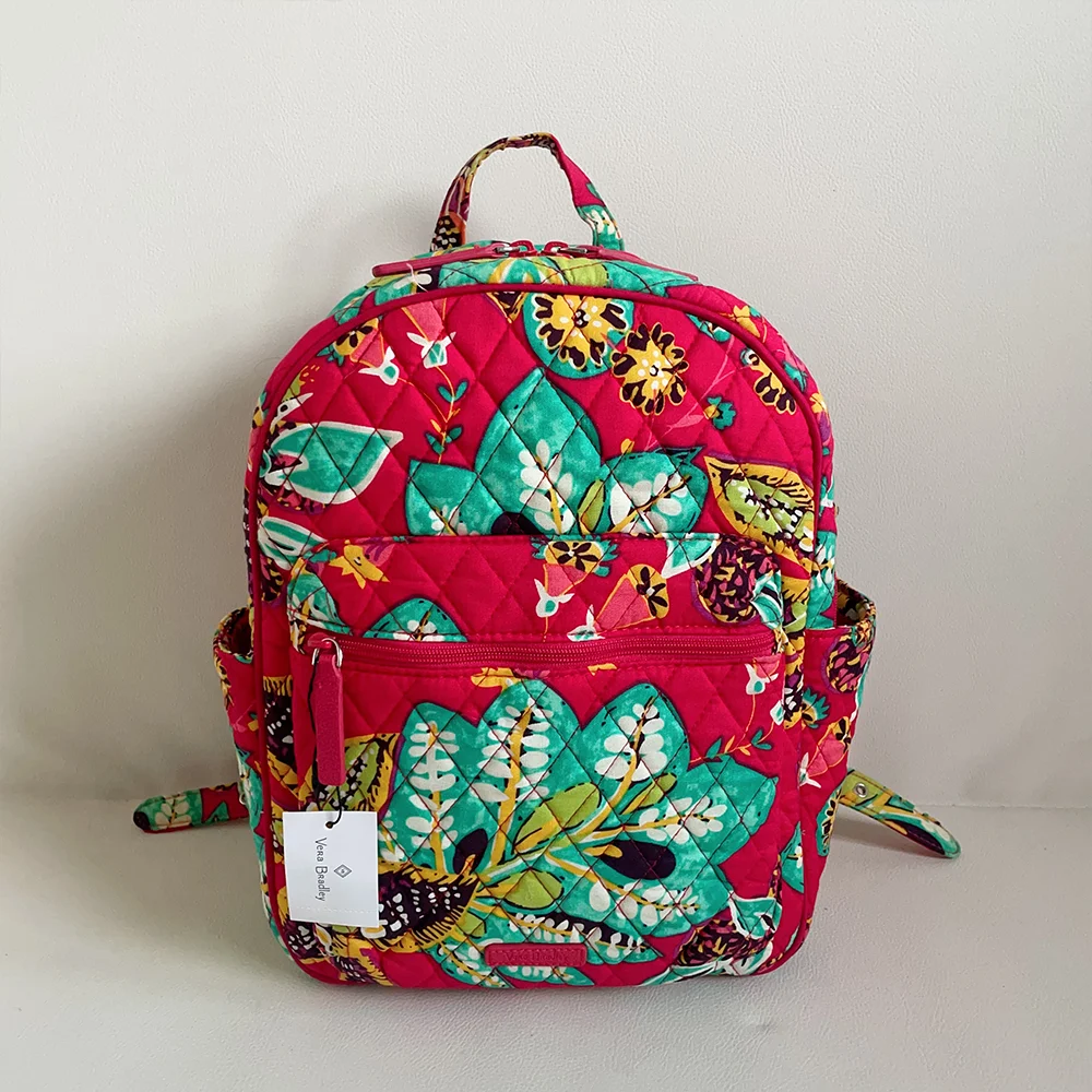 VB pure cotton environmentally friendly printed mini cute backpack, small backpack, short distance travel portable backpack