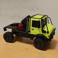 MN333 1/18 Scale RC 4WD Off-Road Car RTR Unimog U4000 - Alloy Head Full Scale Remote Control Pickup Climbing Model for Kid
