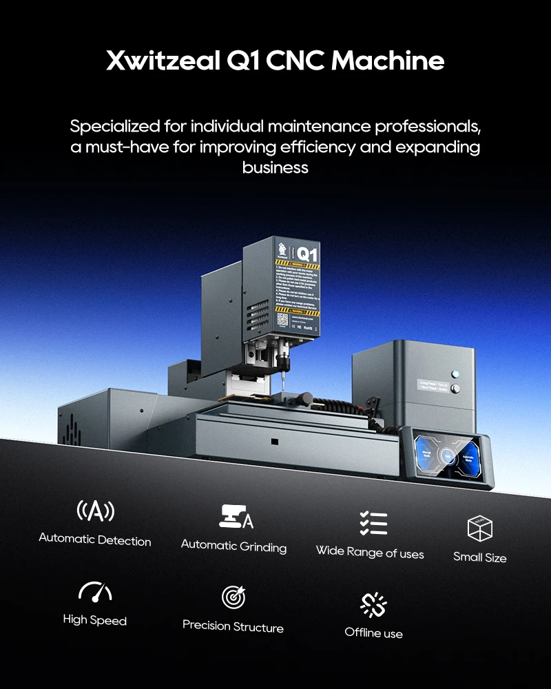Xwitzeal  fully automatic small chip grinder industrial grade BGA chip grinder motherboard IC PCB board suitable for iPhone