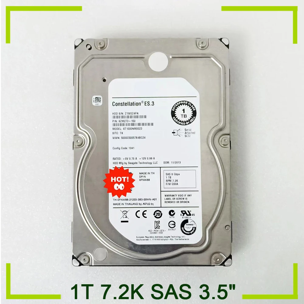 For Server Hard Disk 1T 7.2K SAS 3.5