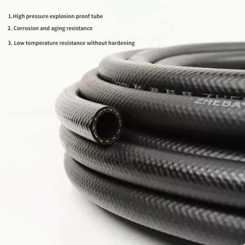 1M NBR Petrol Diesel Oil Resistant Rubber Tube Hose 4-19mm Flexible High Pressure For Automobile Fuel Coolant Hydraulic