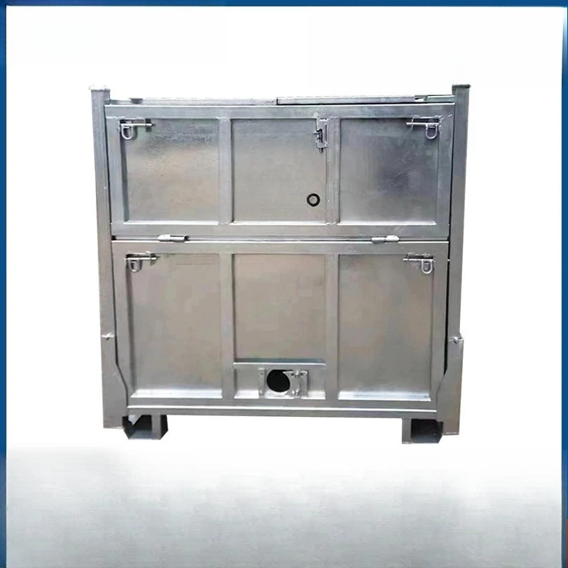 Industrial liquid with lid, storage box collapsible ton barrel space saving liquid turnover box