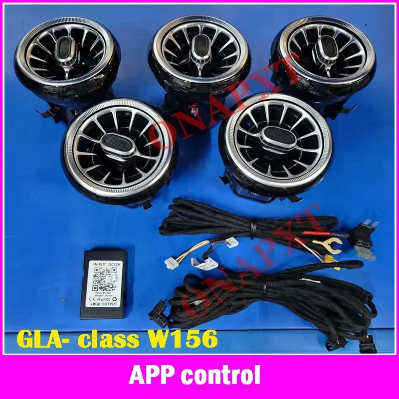

APP Bluetooth Control Led Turbine Nozzle Atmosphere Lamp Air Vent Outlet Ambient light For Benz A/B/GLA/CLA W176 W246 W156 W117