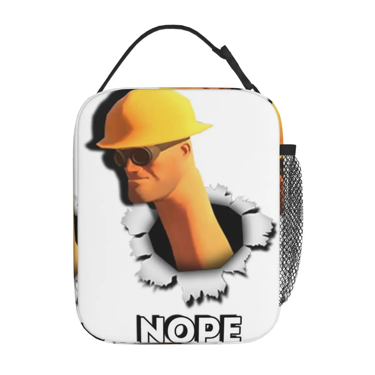 Team Fortress 2 Nope Engineer TF2 Insulated Lunch Bag for Women Children Leakproof Food Boxes Thermal Lunch Box Tote