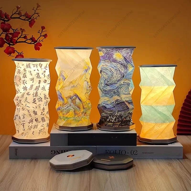 

Antique Chinese Night Light Souvenir, Traditional Style LED Lamp Gift for Foreigners, Christmas Cultural Present