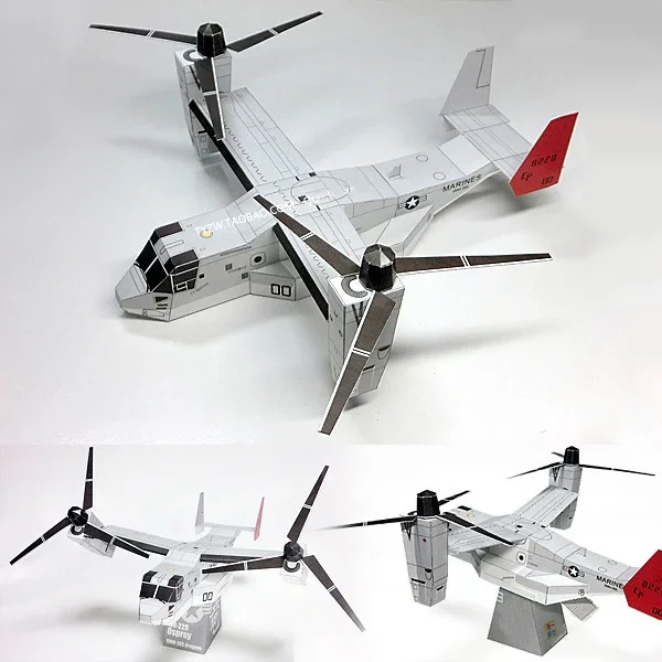 

Osprey Helicopter Paper Model Military Transport Aircraft Puzzle Handmade Student Toy Origami Model