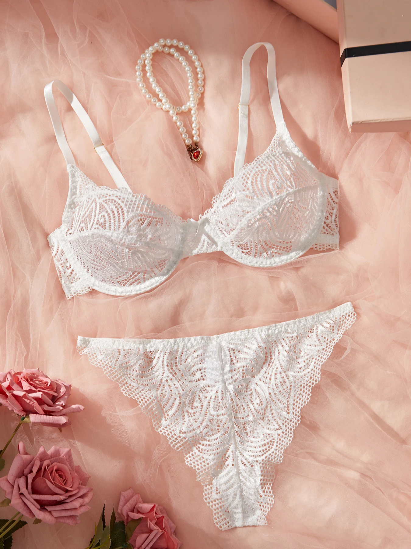 여성 레이스 베이비돌 란제리 속옷 로맨틱 섹시 여성 큰 가슴 나이트 브라렛 속옷 세트