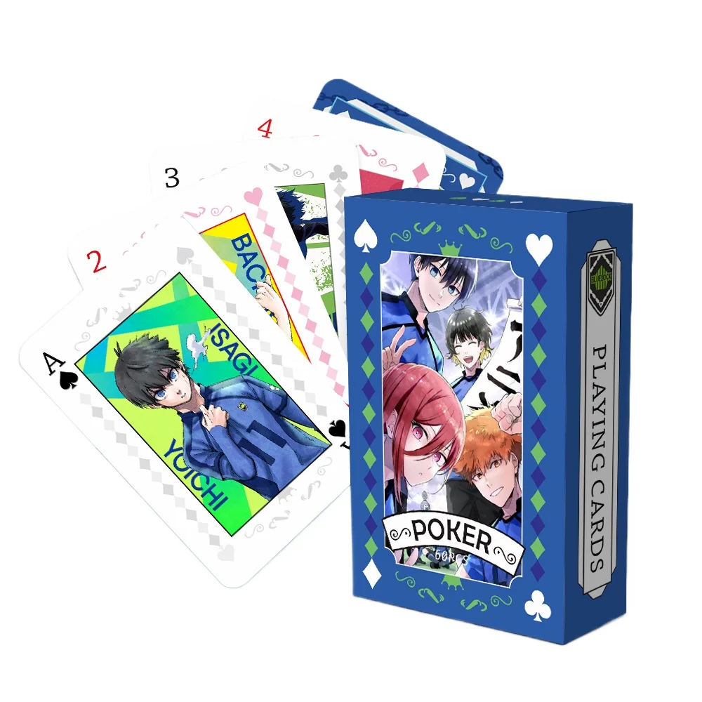 Anime Poker Toy Blue Lock Game Cards Nagi Seishiro Isagi Yoichi Mikage Reo Cosplay Hardcover Coollection Gift