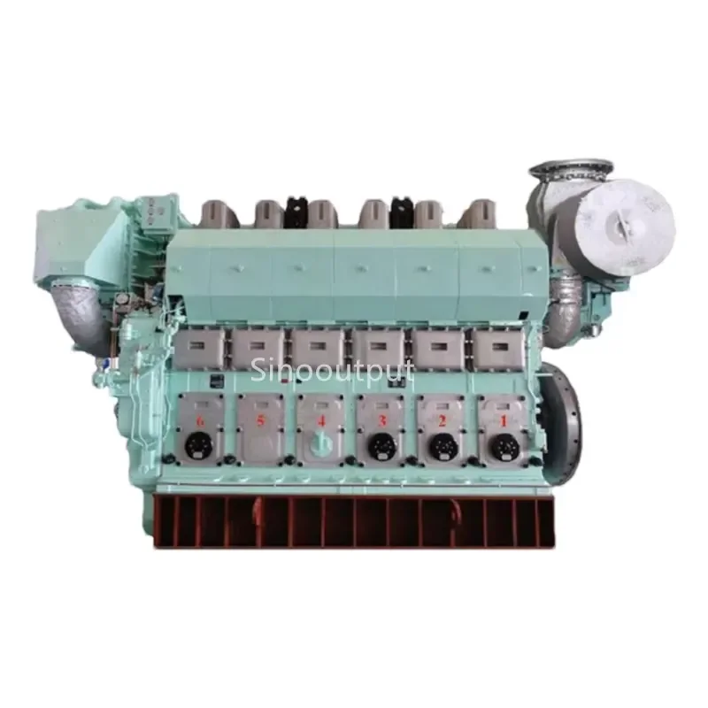 High Power and Horsepower Zichai Marine Inboard Engine 4000-7000hp In-line Four Strokes Turbocharger Marine Engine