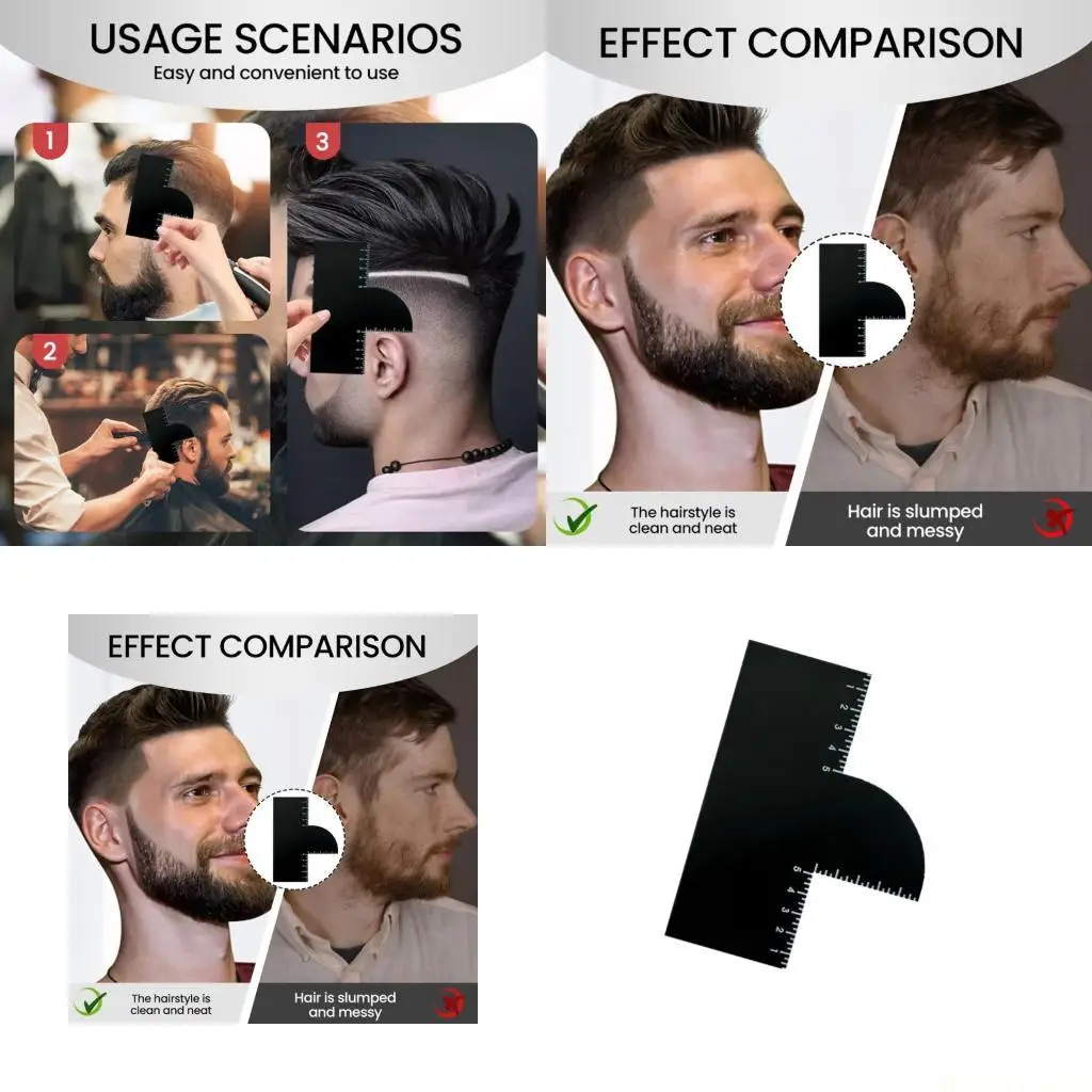 

31BE Ergonomic PVC Hair Trimming Tool For Precise Sideburns And Neckline Styling