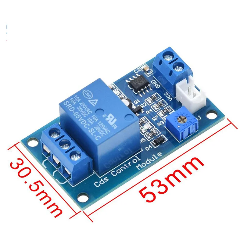 XH-M131 DC 5V / 12V Light Control Switch Photoresistor Relay Module Detection Sensor 10A Brightness Automatic Control Module