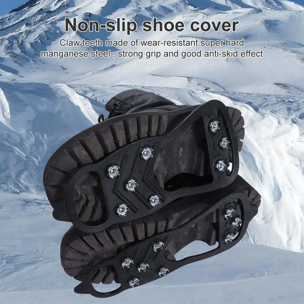 

Tpe 8 Tooth Ice Snow Crampons Anti-Skid Shoe Spikes 8 Anti-Skid Ice Gripper 8 Studs Snow Spikes Grips Cleats Shoe Spikes Outdoor