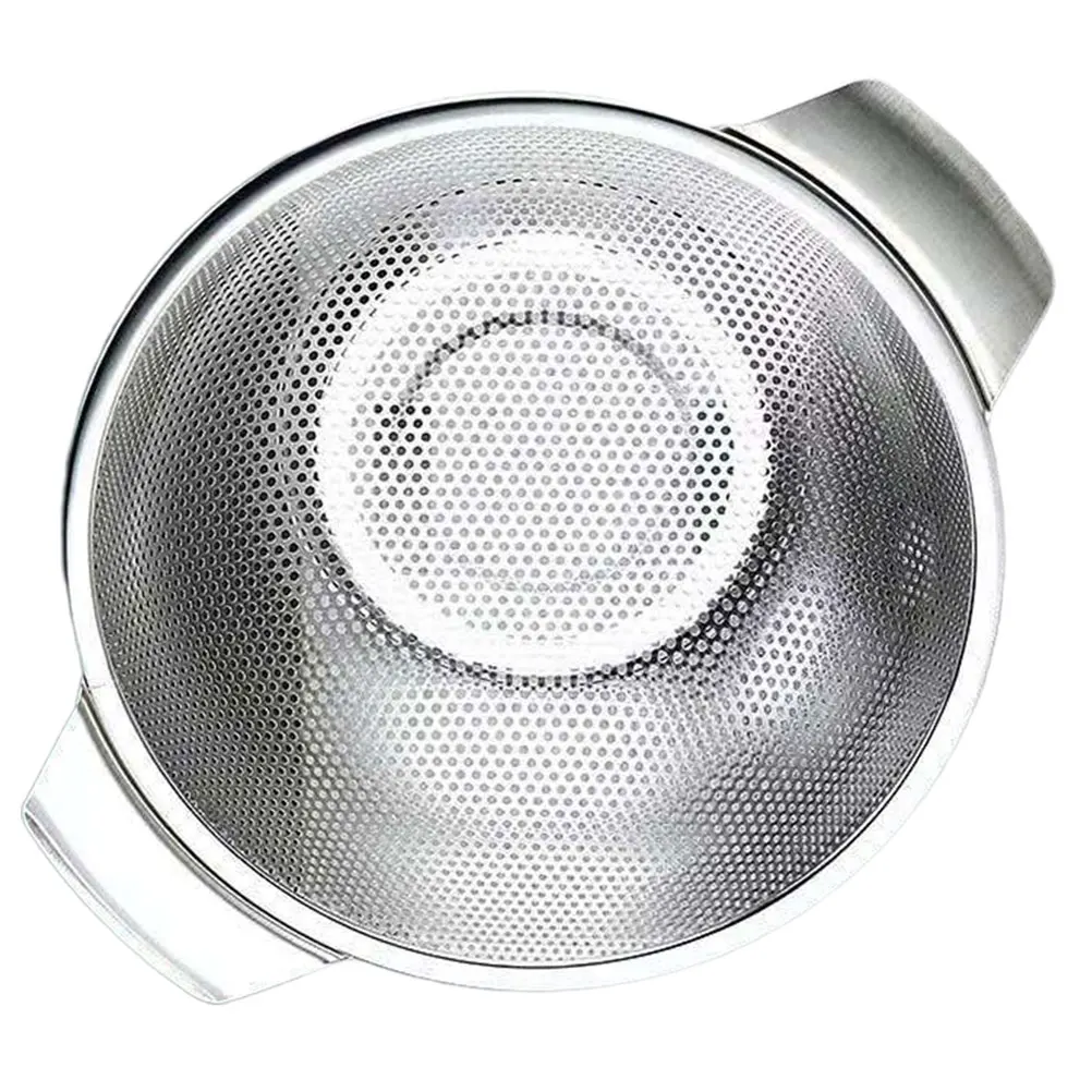 

Stainless Steel Mesh Rice Washer Strainer Fine Silver Metal Drain Basket Vegetable Fruit Cleaner Kitchen Tool