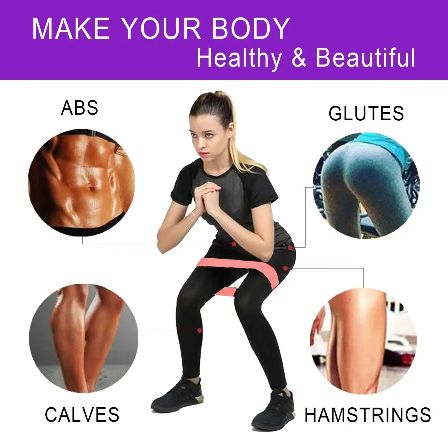 Fitnessstudio mit elastischen Bändern, Fitness-Trainingsgeräte, Yoga-Widerstandsbänder, Übungsvolumen, Fitnessstudio-Training, Bodybuilding, Pilates – Detail 20