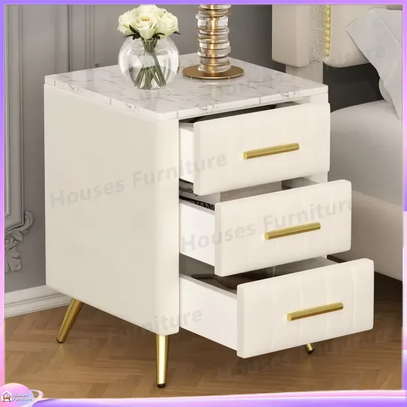 Modern Shoe Cabinet Storage Organizer with 3 Drawers Metal Legs Marble Top Wooden Entryway Bench Furniture Beige Home Decor