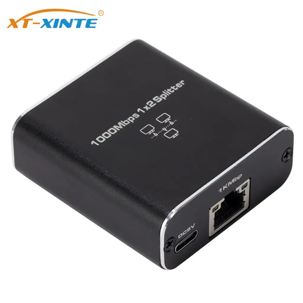 

RJ45 Splitter Connector Adapter 1 to 2 Ways Lan Ethernet Splitter 1x2 1000Mbps Gigabit Coupler Connect Network Cable Splitter