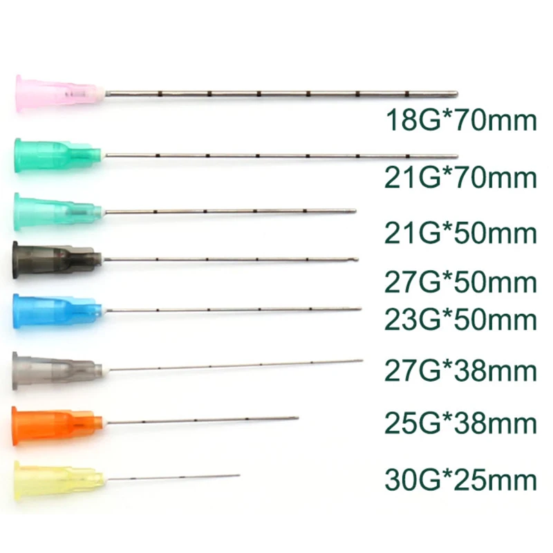 Disposable Blunt-tip Needle Fine Micro Cannula For Filler Injection 18G 21G 22G 23G 25G 27G 30G Notched For Hyaluronic Acid Pen