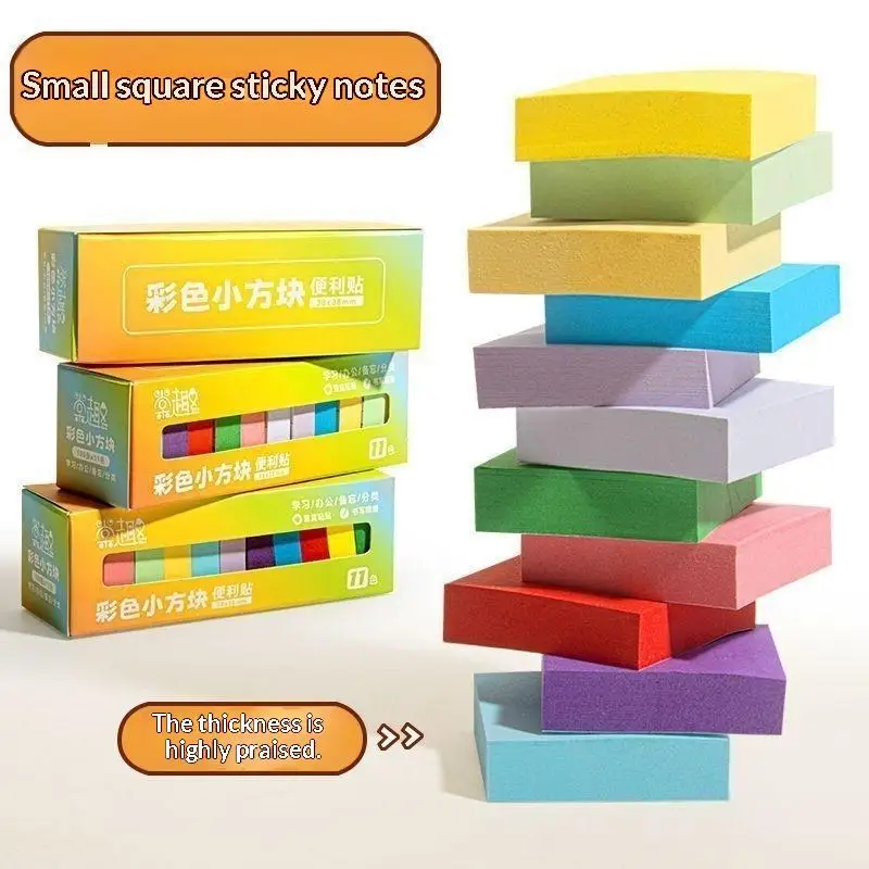11Pcs Fluorescent Color Sticky Note Posted It Note Pads Stickers Planner Sticker Notepad Memo Pad School Office Supplies