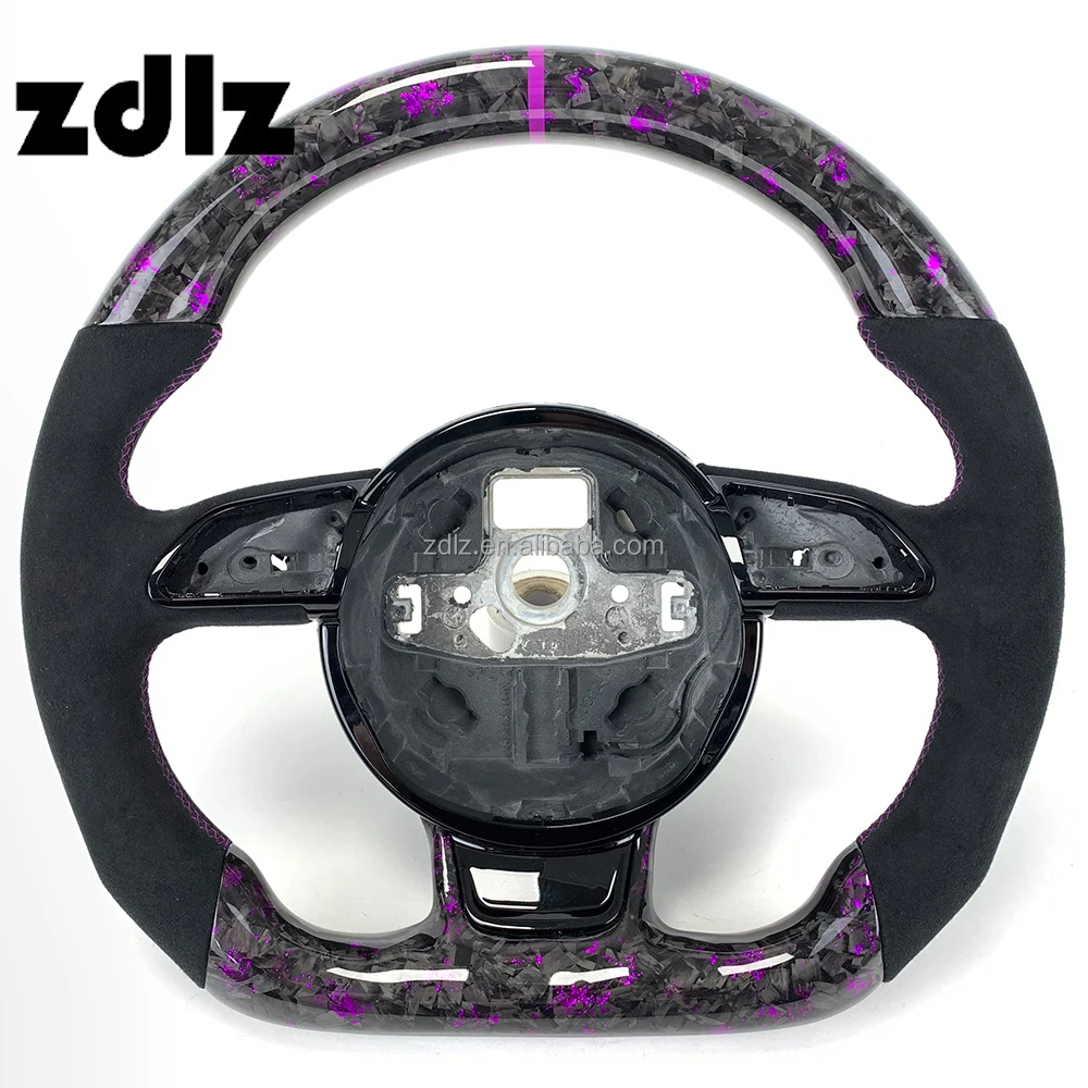 

Для AD A3 A4 A5 S3 S4 S5 RS3 RS4 RS5 B8 B8.5 Рулевое колесо Черный Замшевый кожаный руль из кованого углеродного волокна