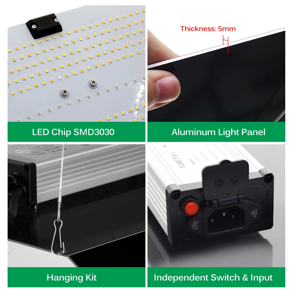 Full Spectrum LED Grow Light 200W For Veg Flowers Seeding SMD3030 For Greenhouse Plants Independent Red Light LED Growth Lamp