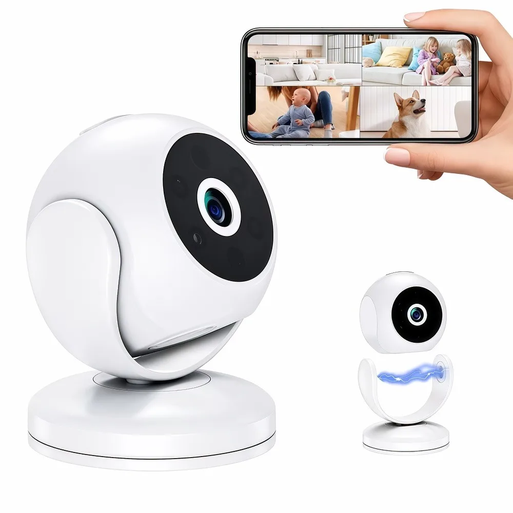 1080P 170° Camera Magnetic Built-in Microphone Loop Recording Motion Detection Video Recording Wireless Wifi Camera