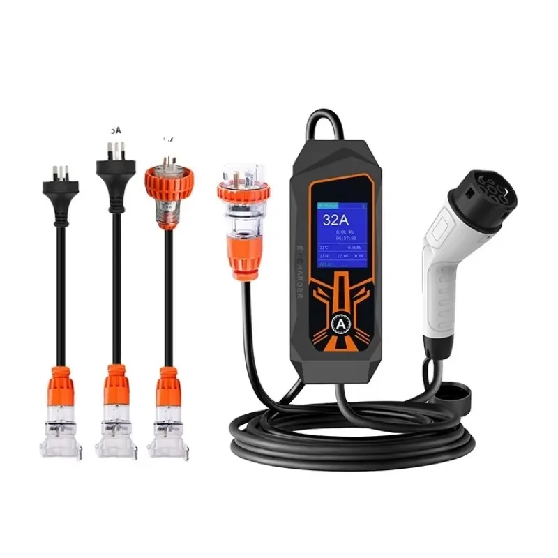 16A 32A Mode Level 2 AC Ev Charger 3.5KW 7KW EVSE Portable Ev Charger Electric Vehicle Car Charger Type 2 Australia Plug