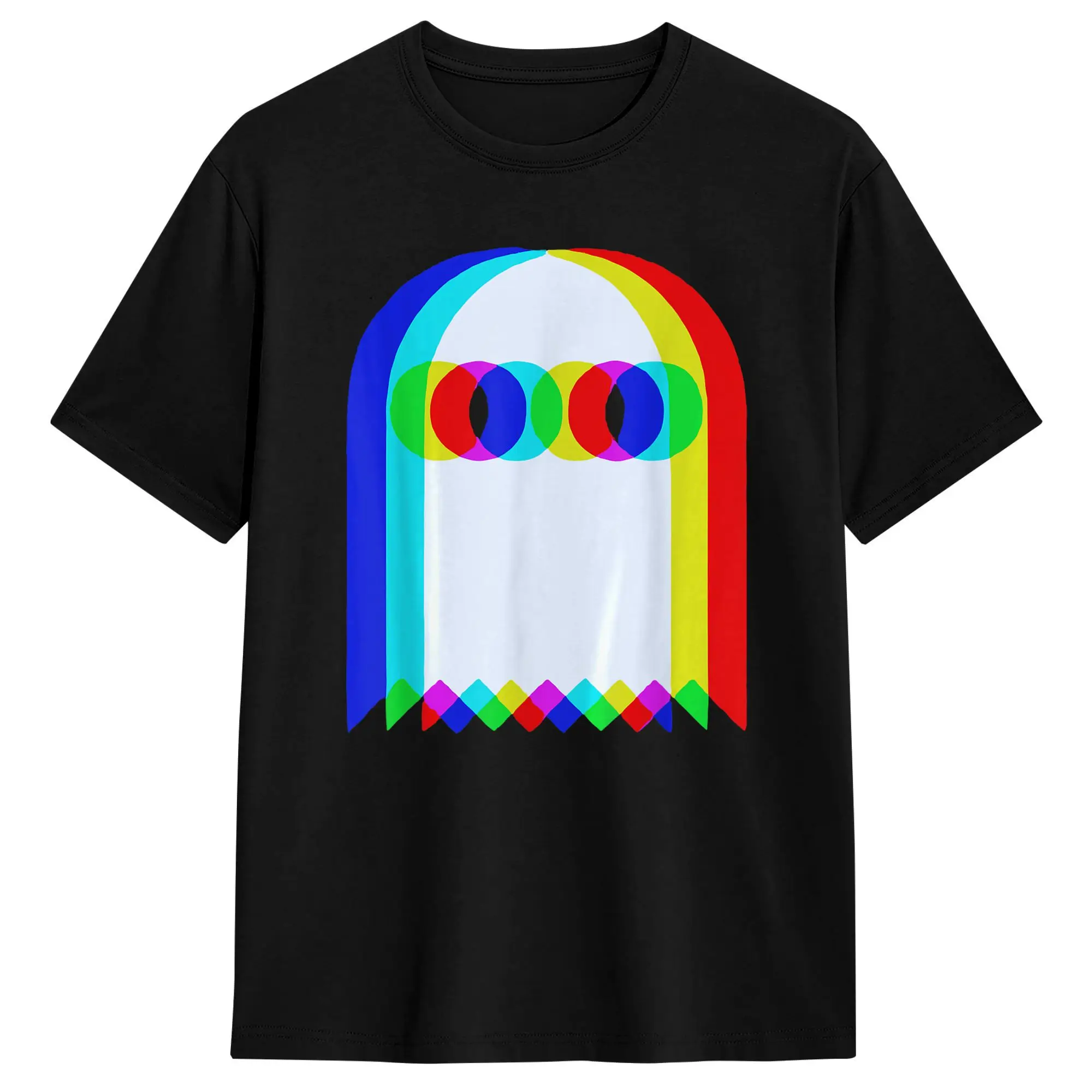 Streetwear T Shirt Summer Ghost Trippy Vaporwave Halloween Techno Rave EDM DJ Music Novelty T Shirts  Cotton Tshirt Short Sleeve