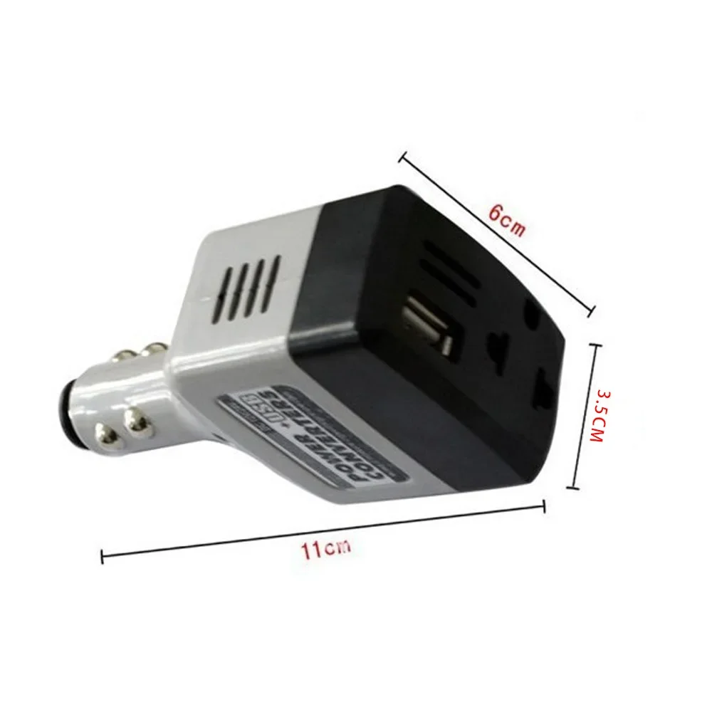 1 قطعة شاحن سيارة محمول 12 فولت/24 فولت إلى 220 فولت تيار مستمر إلى التيار المتناوب محول طاقة السيارة محول العاكس التوصيل منفذ شاحن إلكترونيات السيارات