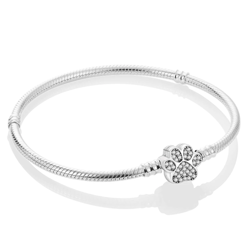 925 Sterling Silber Golden Series Armband Original Armbänder Passend für Charms Anhänger Perlen DIY Schmuck Geschenk