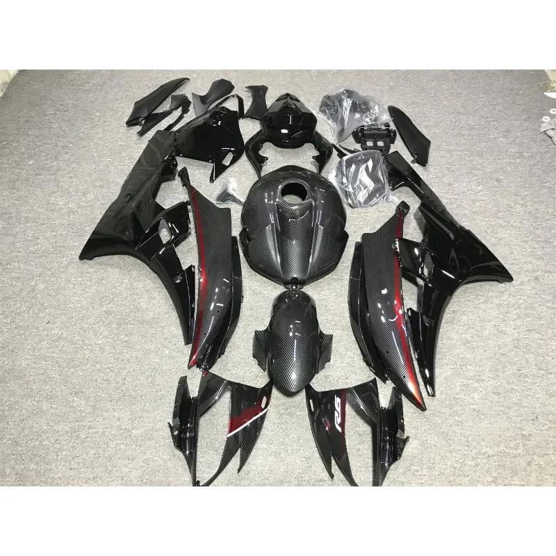 

Motorcycle fairing fits Yamaha YZF-R6 06 07 YZF600 2006 2007 fairing Black blue carbon fiber painted motorcycle shell