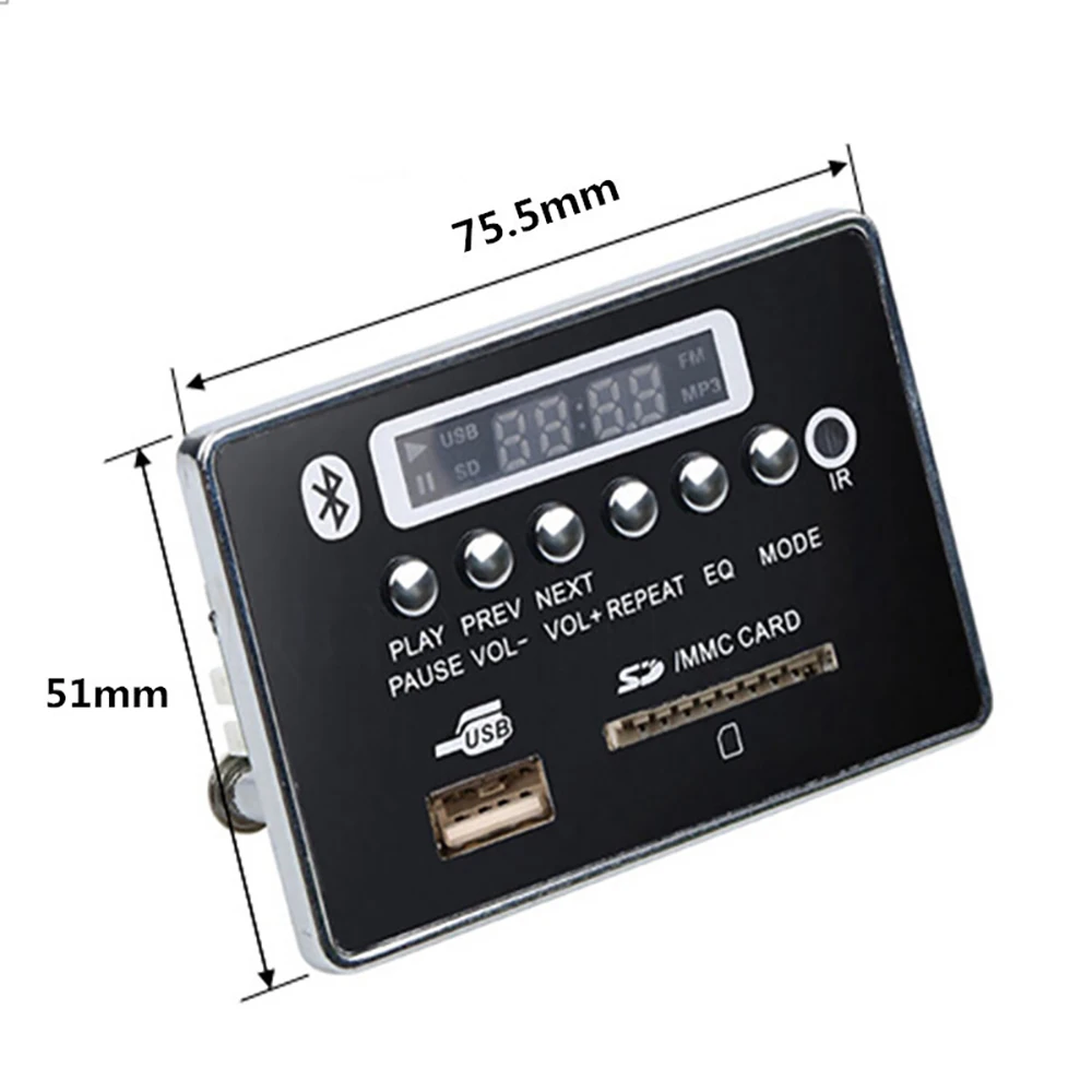 Bluetooth MP3 Decoder Board Wireless Car MP3 Player Recording Module FM Radio Support USB FM SD MMC Bluetooth Remote Control